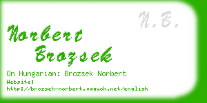 norbert brozsek business card